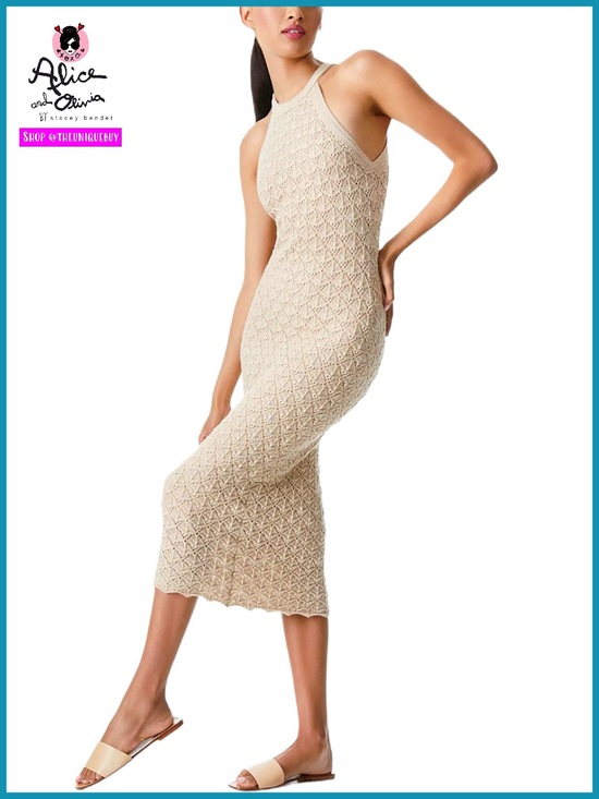 Alice + Olivia Dresses & Skirts - Alice + Olivia Lulu Wool Blend Halter Knitted Midi Dress